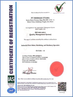 Sertifikat ISO 9001:2015